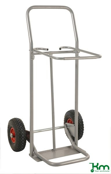 Diable à main Kongamek et support pour sac poubelle avec pneumatiques de 260 mm, KM144902