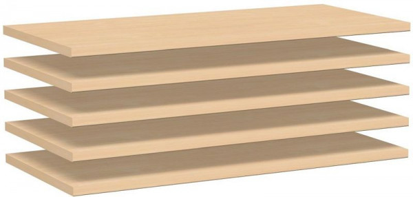 geramöbel Étagère intermédiaire pour relier 2 armoires, 5 pièces, 800x383x19, hêtre, N-386200-B
