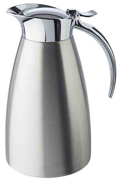 Pichet isotherme APS -ADVANCED-, Ø 10,5 cm, hauteur : 18 cm, 0,6 litre, inox 18/8, mat, double paroi, automatique d'une seule main, 10922