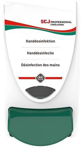 Distributeur DENIOS pour désinfection des mains InstantFOAM, pour montage mural, SAN1LDGER, pour cartouches de 1 litre, 308871