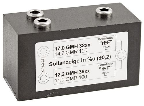 Adaptateur de test Greisinger GPAD 38 (avec 2 valeurs de référence) pour vérifier les fonctions des appareils GMH 38XX et GMR 110, 601328