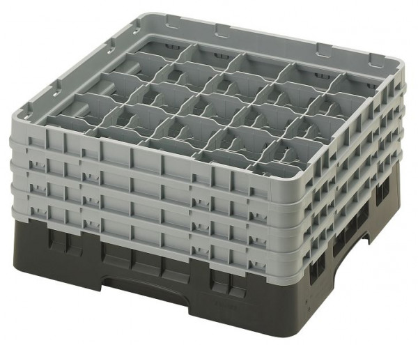 Panier de lavage Cambro 25 compartiments Camrack® 21,5 cm noir, paquet de 2, 25S800110