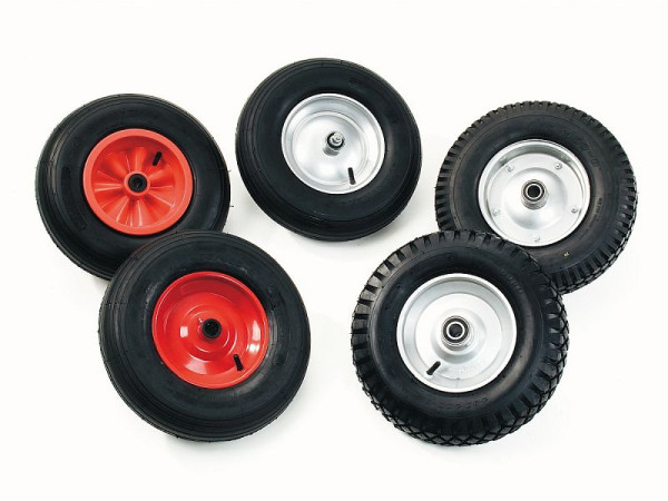 Roue pneumatique Growi 400 mm avec alésage 20 mm, longueur du moyeu 75 mm, 10310520