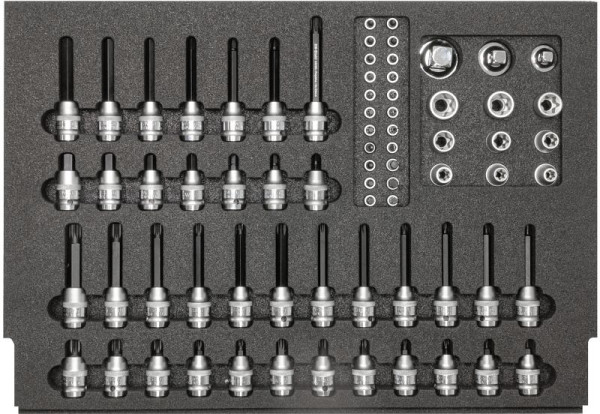 Gamme de chariots d'atelier SW-Stahl, embouts de tournevis 1/4" et 1/2", 72 pièces, Z3000-17