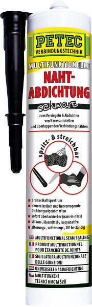 Scellant de joint multifonction Petec, noir, 310 ml, VE: 12 pièces, 94231