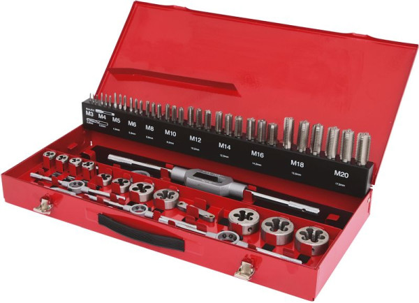 KS Tools HSS Co jeu d'outils de coupe de filetage, 54 pièces, 331.0754