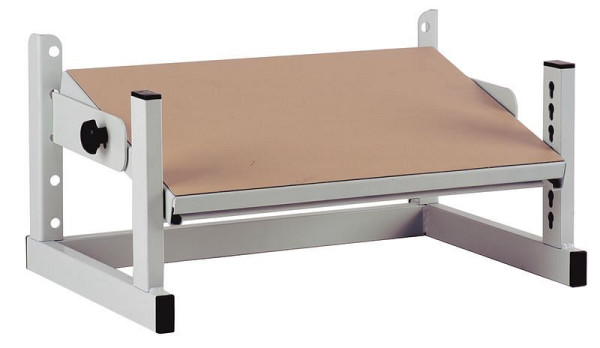 Repose-pieds KLW - positionnable librement - peut également être utilisé comme plate-forme, réglable en hauteur mécaniquement en 7 étapes dans une grille de 25 mm, inclinable en continu, 03 / FST-01
