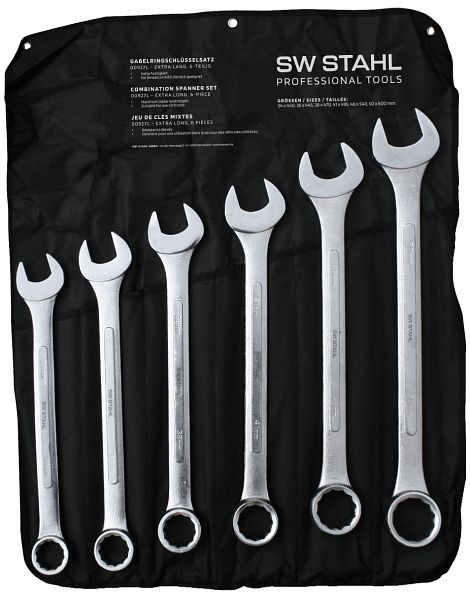 Jeu de clés mixtes SW-Stahl, 34-50 mm, extra longues, 6 pièces, 00927L
