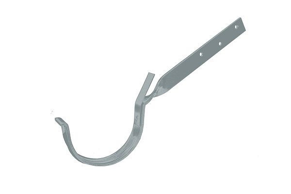 Fer à gouttière Marley avec ressort arrière, tourné, RG 100 gris, galvanisé, plastifié, 071459