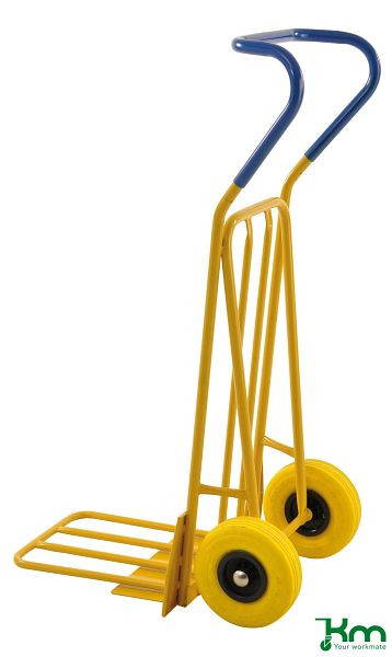 Kongamek Baggage & diable 780 x 560 x 1320 mm, Jaune, Pneus PU Flatless, KM104-HPF