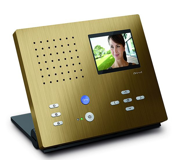 Interphone vidéo intérieur TCS pour appareil de table mains libres série Carus ADAPTO, bronze, CAI2110-0151
