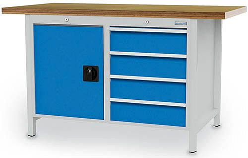Établi à caisson Bedrunka+Hirth, série 1500/500, 1500x750x859 mm, 03.14.19VA