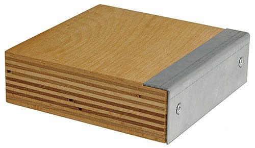 Plan de travail Bedrunka+Hirth, multiplex de hêtre avec chant en acier, dimensions en mm (LxPxH) : 2000 x 750 x 50, K03.20.50
