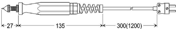 Capteur de pneu Greisinger GRF 200 type K, -50 - +200 °C, 604663