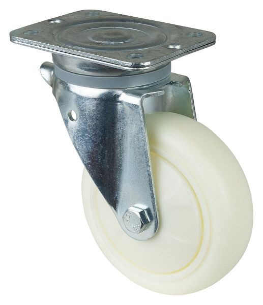 Roulette pour charges lourdes BS Rolls, largeur de roue 50 mm, Ø roue 150 mm, capacité de charge 600 kg, bande de roulement/corps de roue en plastique couronné, roulement à billes, N100.B15.153