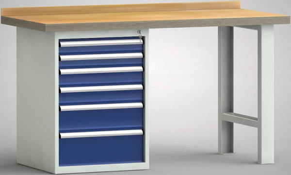 Etabli standard KLW - 1500 x 700 x 840 mm L x P x H, WS515N-1500M40-E7025