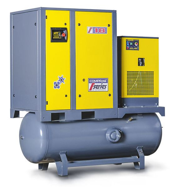 Compresseur à vis Comprag FRD1810-500, monté sur conteneur horizontal 500 l et avec sécheur frigorifique, jusqu'à 10 bar, 11410507