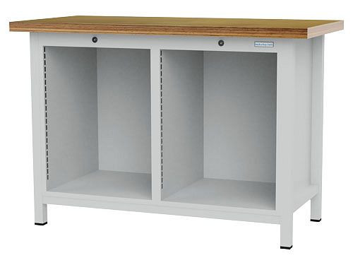 Boîtier d'établi Bedrunka+Hirth, profondeur 600 mm, R 18-16, dimensions en mm (LxPxH) : 1250 x 600 x 859, 03T5125H6.00