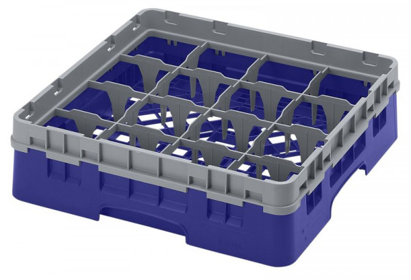 Cambro 16 compartiments Camrack® Rinse Rack 3,75" hauteur maximale, couleur : bleu marine, 16S318186