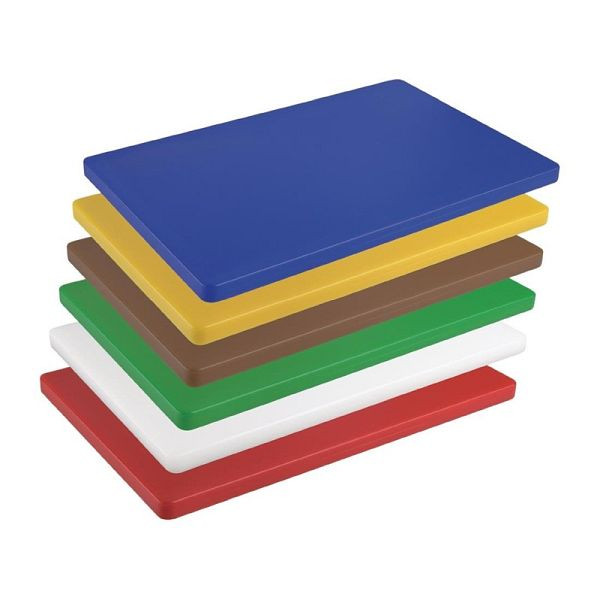 Planche à découper Hygiplas LDPE jaune 600x450x10mm, HC883