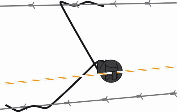 Isolateur de distance Gallagher pour clôtures en fil de fer barbelé noir, paquet de 25, 659046