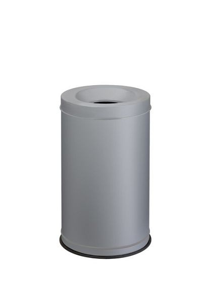 Orgavente GRISU, poubelle de sécurité en acier revêtu par poudre couleur gris, H x Ø 770x463 mm, 120L, 770042