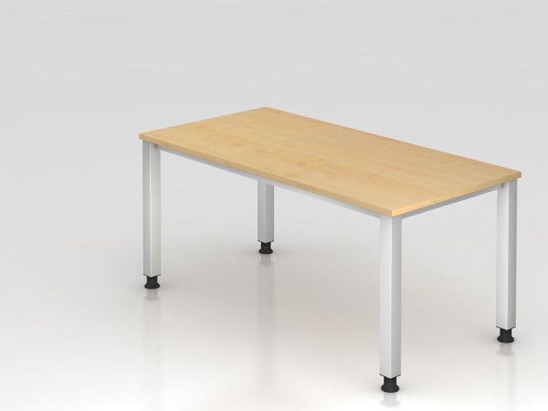Bureau Hammerbacher 4 pieds carré 160x80cm érable, forme rectangulaire, VQS16/3/S