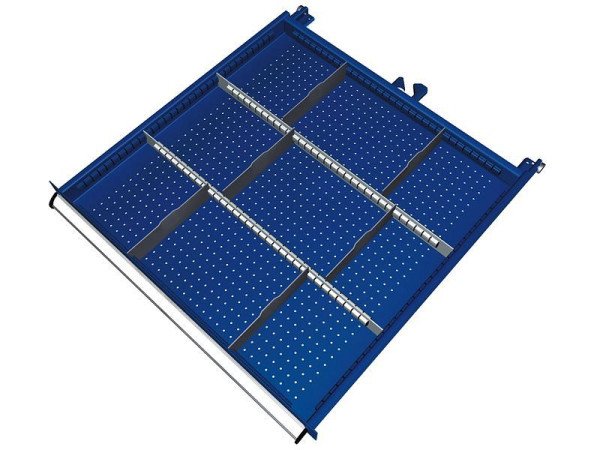 Kit de matériel de séparation KLW pour tiroirs hauteur 50 mm dans armoire SGB, taille d'armoire 725 x 750 mm L x P, SGB-B02-032
