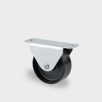 Roulette fixe TENTE-ROLLEN, roue Ø 14 mm, capacité de charge 25 kg, hauteur 17 mm, D 65 Shore, 2198UOI014P60-30x17