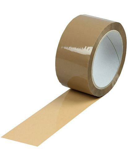 Ruban adhésif TransPak PP, silencieux, 50 mm de large x 66 m, épaisseur 48µ, marron, pack : 36 rouleaux, 299505