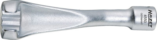 Clé pour ligne d'injection Hazet, carré creux 10 mm (3/8 pouce), profil extérieur double hexagone, 17 mm, longueur : 115 mm, 4550