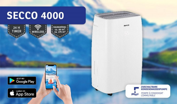 Sonnenkönig SECCO 4000 - déshumidificateur - Secco Casa, 600 W, 37,1 x 59,5 x 25,1 cm, 10101302