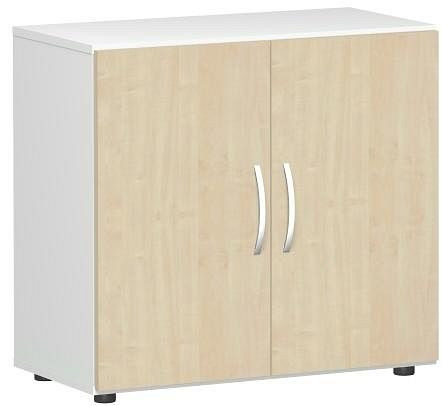 armoire à double porte geramöbel avec pieds, amortisseur de porte inclus, non verrouillable, 800x420x752, érable/blanc, S-382100-AW