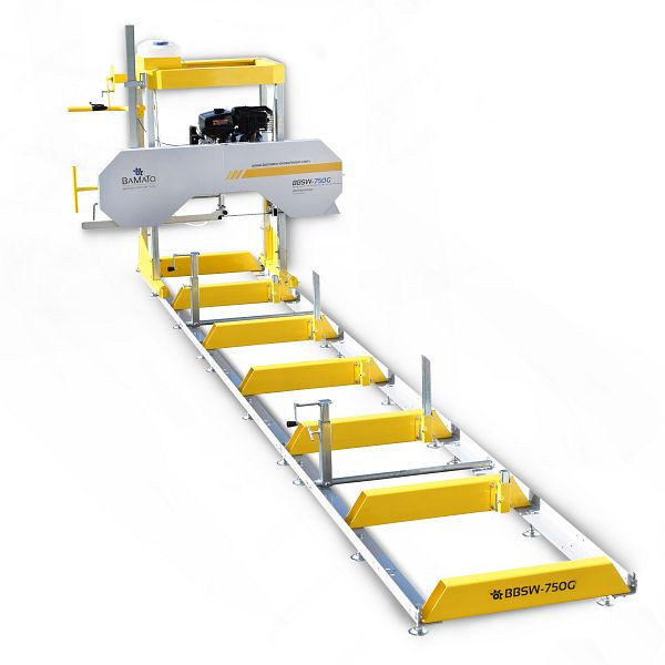 Scie à ruban BAMATO BBSW-750G avec moteur à essence et démarrage électrique, BBSW-750G