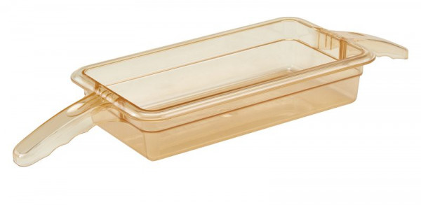 Cambro H-PAN™ GN1/3-65 Casseroles résistantes à la chaleur avec 2 poignées, 2,4 L, Ambre, Lot de 6, 32HP2H150