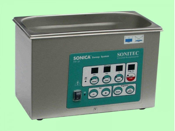 Bain compact à ultrasons SONITEC 4,5 litres, température de contrôle : jusqu'à 70°C, 2400EP