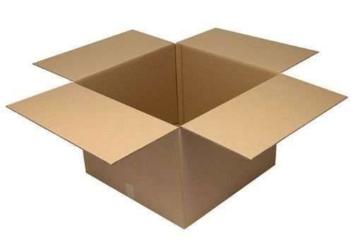 Boîte pliante en carton ondulé TransPak à 2 parois, dimensions intérieures 700 x 700 x 500 mm, qualité 2.30BC, paquet de 10, 299407