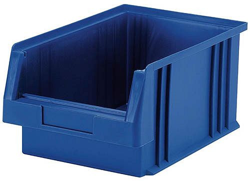 Bedrunka+Hirth boîte de rangement en plastique, bleue, dimensions en mm (LxPxH) : 164 x 105 x 75, 25 pièces, 018500222