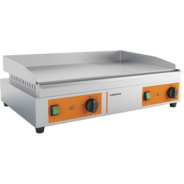 Plaque de cuisson Alpha Work, 720x460x240 mm, 2/3 lisse et 1/3 rainurée, 3,5 kW 230 V, 105102