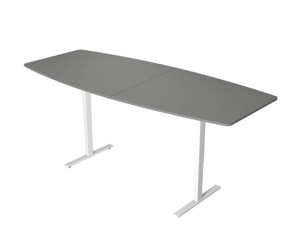 Table de conférence Kerkmann, Move 3, L 2500 x P 1050 mm, réglable en hauteur électriquement de 720 à 1200 mm, graphite, 10306112