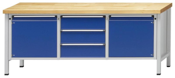 ANKE Werkbänke Kastenwerkbank, Modell 122 V, 2000 x 700 x 890 mm, RAL 7035/5010, BMP 40 mm, 300.949