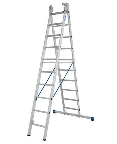 Échelle en aluminium polyvalente DENIOS, avec 3 x 10 échelons, 137-570
