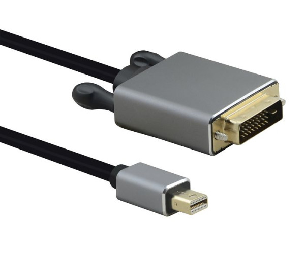 Câble de connexion Helos, fiche mini DisplayPort/fiche DVI, PREMIUM, 1,0 m, noir, 288475