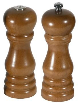 Set Contacto salière/moulin à poivre bois marron foncé, 16 cm, 6867/160