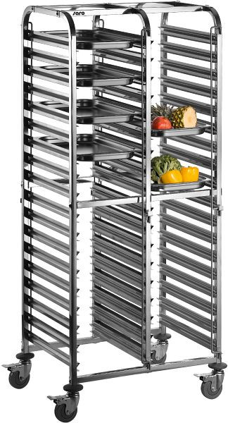 Chariot à étagères Saro pour récipient 1/1 GN modèle LIAM DUO, 350-1005
