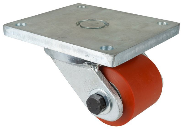 Roulettes BS Roulette robuste, largeur de roue 80 mm, Ø roue 85 mm, capacité de charge 800 kg, polyuréthane coulé 95 Shore A, corps de roue en fonte, roulements à billes, RR100.C10.085