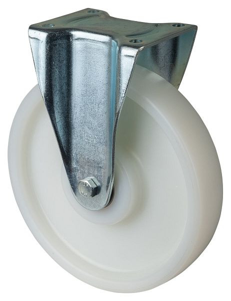 BS Rolls Roulette pour charges lourdes, roulette fixe, largeur de roue 60 mm, Ø roue 250 mm, capacité de charge 1400 kg, bande de roulement/corps de roue plastique, roulement à billes, L610.B15.250