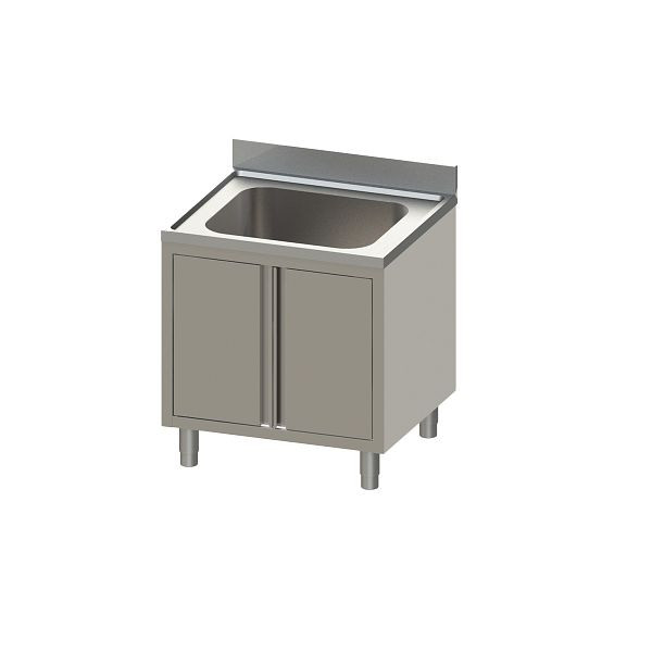 Vaiotec TOPLINE meuble évier 600 / 1 vasque avec portes battantes, 80x60x85 cm, 10810