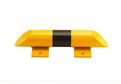 Barre de protection contre les chocs DENIOS, en acier de qualité 3 mm, longueur 400 mm, jaune/noir, 165-527