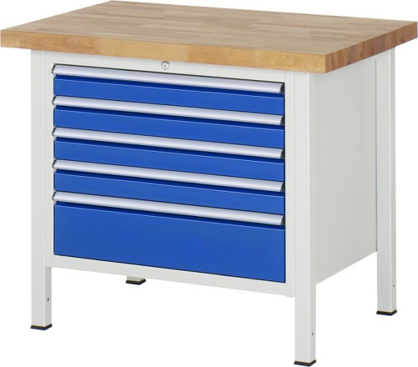 Etabli RAU série 8000 - modèle 8268, L1000 x P700 x H840-1040 mm, base système L860 x P650 x H800-1000 mm, 03-8268A2-107B4H.11